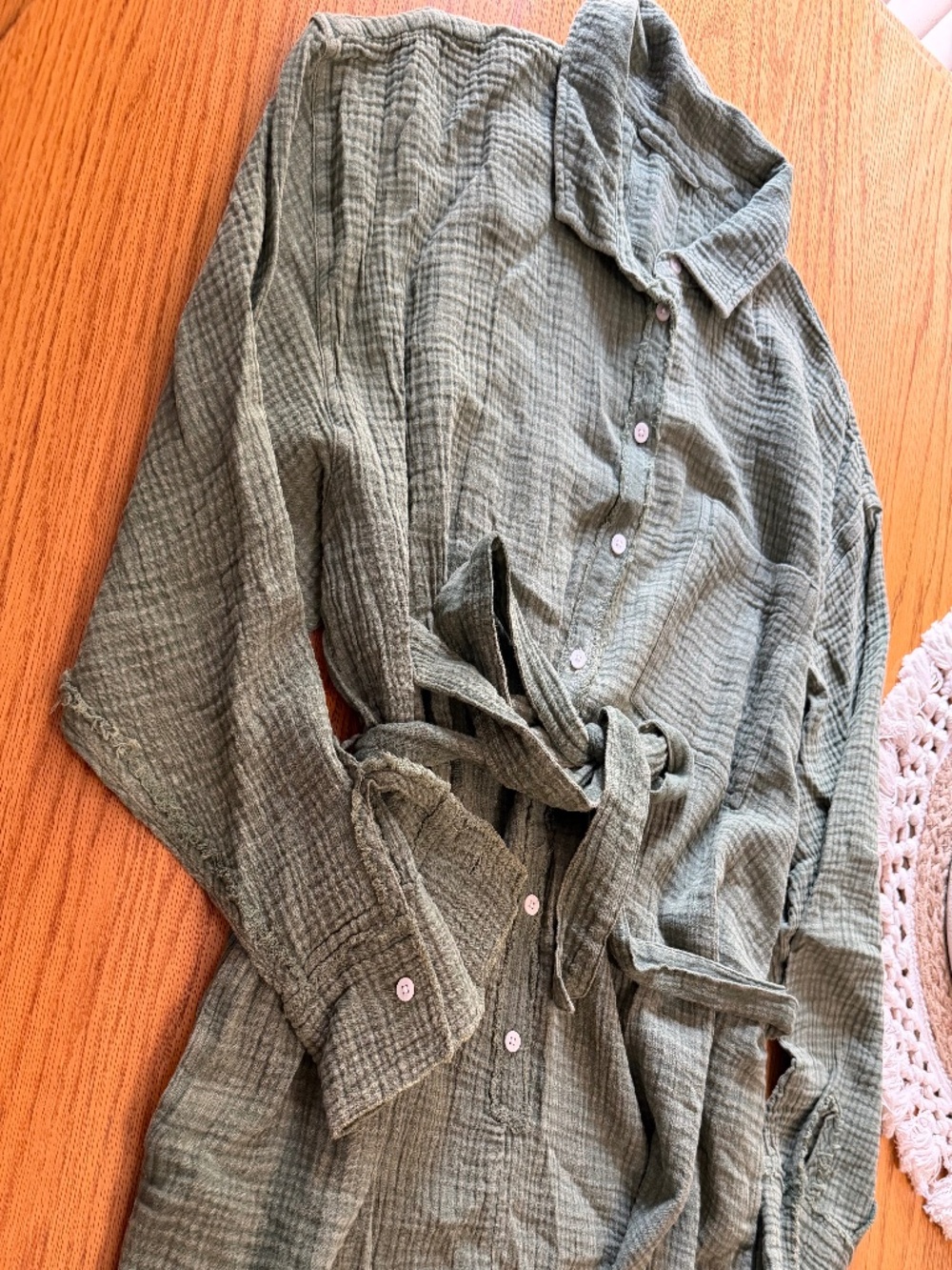 Aerie Button Up Romper Size Large
